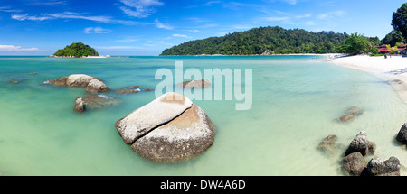 Coral Beach auf Pangkor Island, Perak, Malaysia Stockfoto