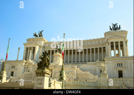 Reiterdenkmal, Victor Emanuel II in der Nähe von Vittoriano in Rom, Italien Stockfoto