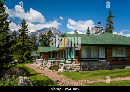 Die Fairmont Jasper Park Lodge in Jasper, Alberta, Kanada. Stockfoto