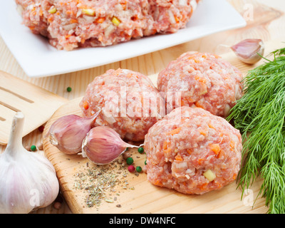 Frikadellen aus Hackfleisch Stockfoto