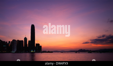 Hong Kong Vctoria Hafen und Mittel- Stockfoto