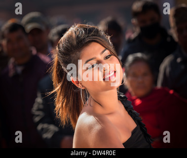 Schöne nepalesische Modell, Kathmandu, Nepal Stockfoto
