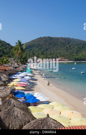 Playa Las Gatas, Zihuatanejo, Guerrero, Mexiko Stockfoto