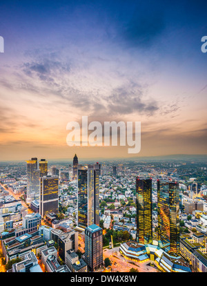 Skyline von Frankfurt am Main, Deutschland. Stockfoto