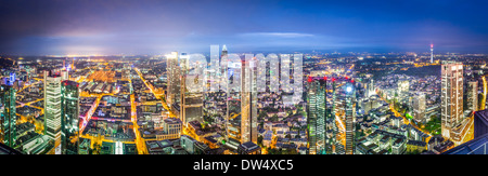 Frankfurt am Main City Skyline Panorama. Stockfoto
