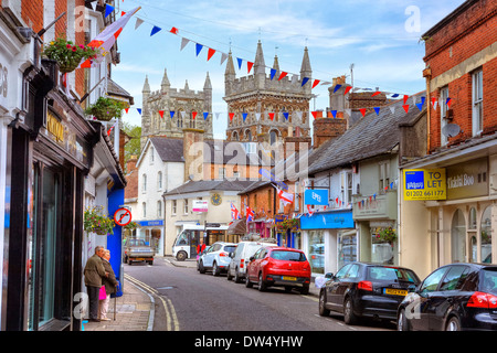 Wimborne Minster Dorset vereint Stockfoto