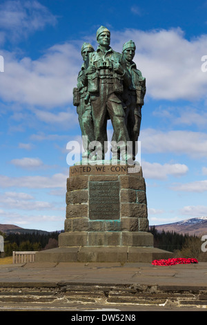 Commando Krieg Memorial Spean Bridge in der Nähe von Fort William. Stockfoto