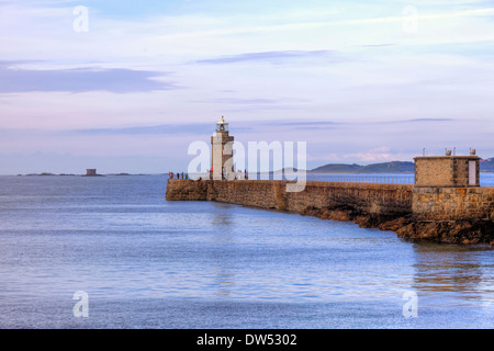 Leuchtturm Burg Pier St Stockfoto