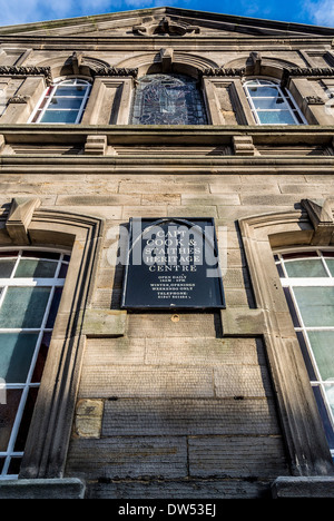 Captain Cook und Staithes Heritage Centre in alten Primitiven Methodist Kapelle, Staithes, UK. Stockfoto