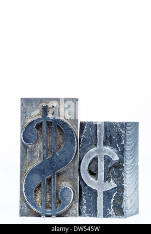 Dollar und Cent Stockfoto