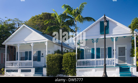 Key West bunte Häuser, Florida, USA Stockfoto