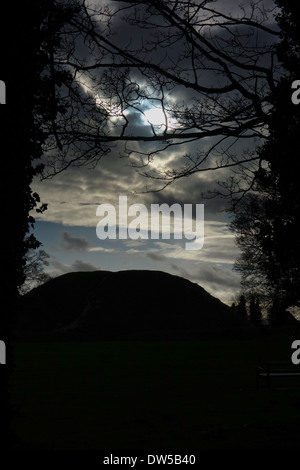 Thetford Motte und Bailey Schloss Burgberg, Schloss-Hügel Stockfoto