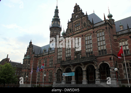 Akademiegebäude, Groningen, The Netherlands, Hauptsitz der Rijksuniversiteit Groningen - Universität von Groningen (RUG) Stockfoto