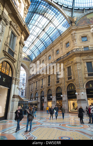 Galleria Vittorio Emanuele II, Mailand, Italien Stockfoto