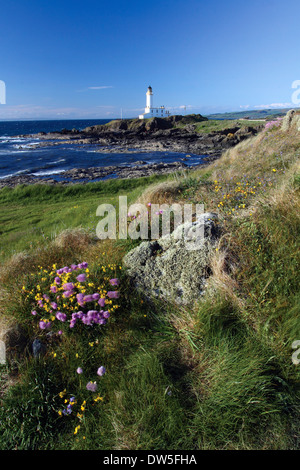 Turnberry Leuchtturm und vom 9. Abschlag des Golfplatzes Turnberry, Ayrshire Stockfoto