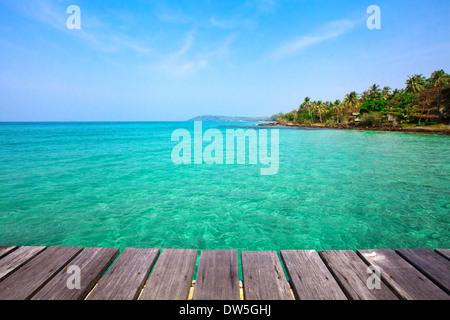 tropischer Strand Hintergrund Stockfoto