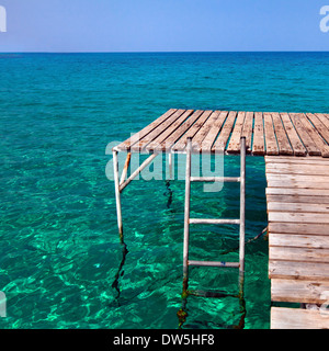 Pier Beach zum springen, Angeln und Schnorcheln Stockfoto