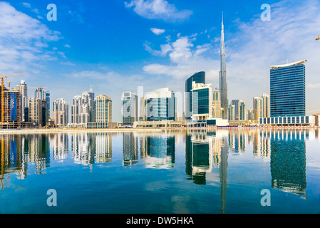 Skyline von Dubai, Vereinigte Arabische Emirate. Stockfoto