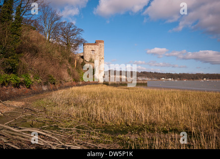 Upnor Castle am Ufer des Flusses Medway Kent England Stockfoto