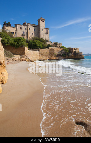 Schloss von Tamarit von Cala Jovera, Estragon, Katalonien. Stockfoto