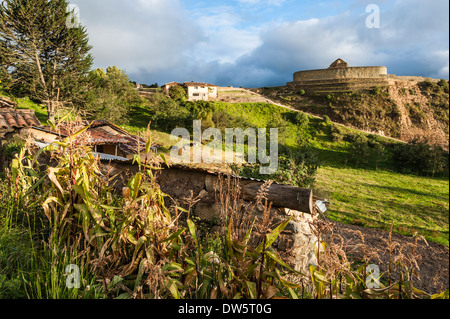 Ingapirca, Inka Wand- und Stadt, größte bekannte Inka Ruinen in Ecuador Stockfoto