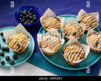 Blueberry weiße Chip Muffins amerikanischen Zuhause backen Stockfoto