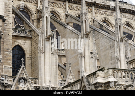 Detail von Notre Dame de Paris Stockfoto