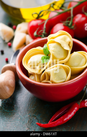 Frische Tortellini Stockfoto