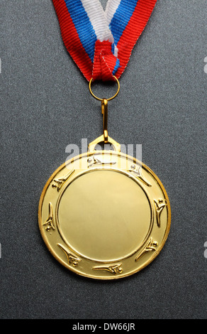 Metall-Medaille auf kratzende Hintergrund Stockfoto