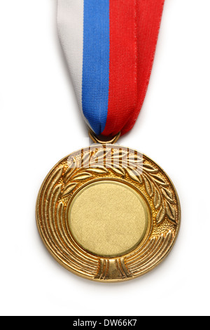 Metall-Medaille mit Tricolor Band Stockfoto