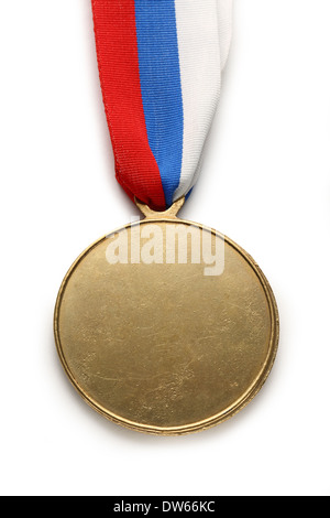 Metall-Medaille mit Tricolor Band Stockfoto