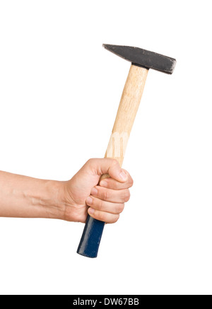 Mannes Hand Holding hammer Stockfoto