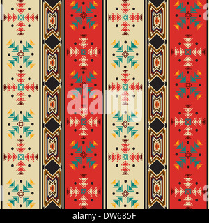 Nahtlose Hintergrundmuster mit Navahostyle Motiv Stockfoto