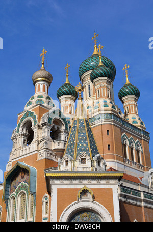 Russische Kirche in Nizza, Frankreich Stockfoto