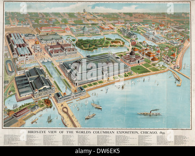 Blick auf die World Columbian Exposition, Chicago, 1893 Stockfoto