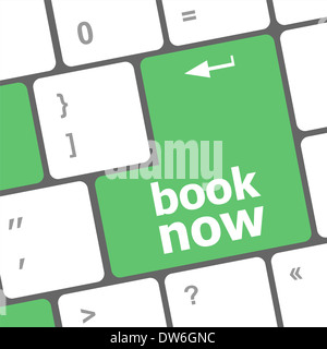 Buchen Sie Schaltfläche "jetzt" Taste auf der Tastatur Stockfoto
