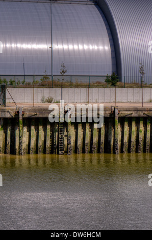 Die Seite der Müllverbrennungsanlage Newhaven Stockfoto