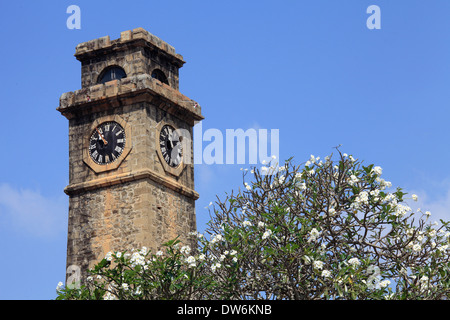 Sri Lanka, Galle Fort, Clock Tower, Stockfoto