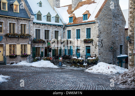 Marktplatz in der Altstadt von Quebec City, Kanada Stockfoto