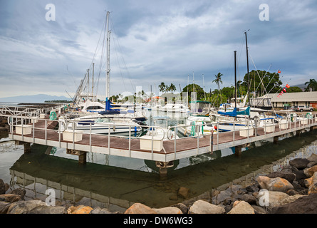 Der weltweit berühmte Stadt von Lahaina auf der hawaiianischen Insel Maui. Stockfoto