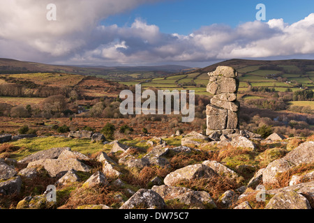 Bowerman die Nase auf Dartmoor, Devon, England. Winter (Januar) 2014. Stockfoto