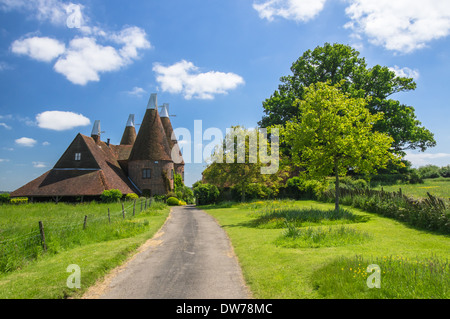 Ein Oast House in Chiddingstone Kent England Großbritannien Stockfoto