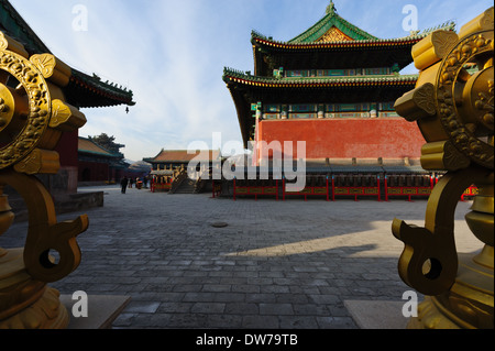 Die Häckselung Tempelanlage. Chengde, Provinz Hebei, China. Stockfoto