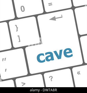 Höhle Schlüssel auf Computer-Tastatur-Taste Stockfoto
