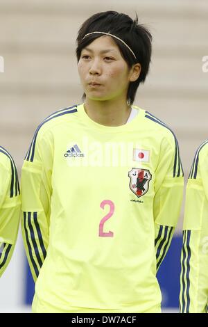 La Manga, Spanien. 1. März 2014. Saki Ishii (JPN) Football / Soccer: "La Manga Cup Frauen unter 23 nationalen Team-Turnier" match zwischen u-23-Japan 0-1 u-23-USA im La Manga Club Professional Football Centre in La Manga, Spanien. © AFLO/Alamy Live-Nachrichten Stockfoto