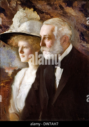 Edmund Charles Tarbell, Henry-Lehm und Helen Frick. Um 1910. Öl auf Leinwand. National Portrait Gallery, Washington, D.C., USA. Stockfoto