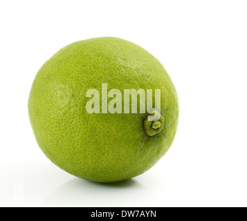 Kalk auf weißem Hintergrund Stockfoto