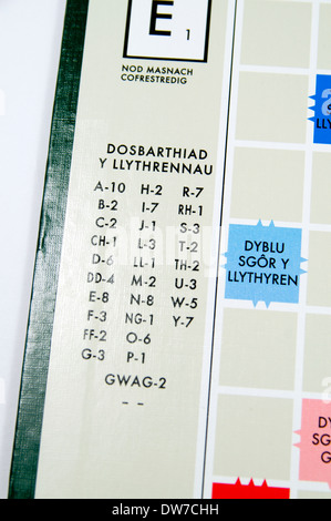 Die walisische Sprachversion von Scrabble Brettspiel. Stockfoto