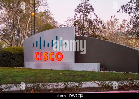 Ein Cisco Systems unterzeichnen in San Jose Kalifornien Stockfoto