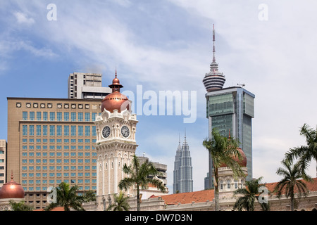 Kuala Lumpur Malaysia City Skyline vom Merdeka Square Stockfoto